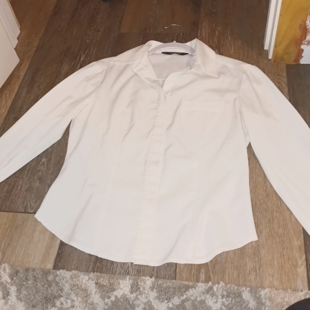 Express stretch white blouse size 1/2